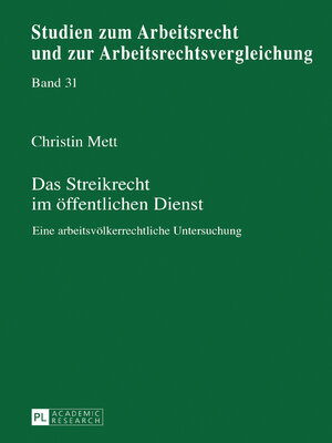 cover image of Das Streikrecht im öffentlichen Dienst